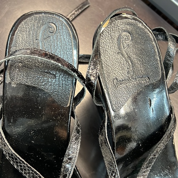 Fortuna Valentino Wooden Sandals Sz 40 - Picture 3 of 15